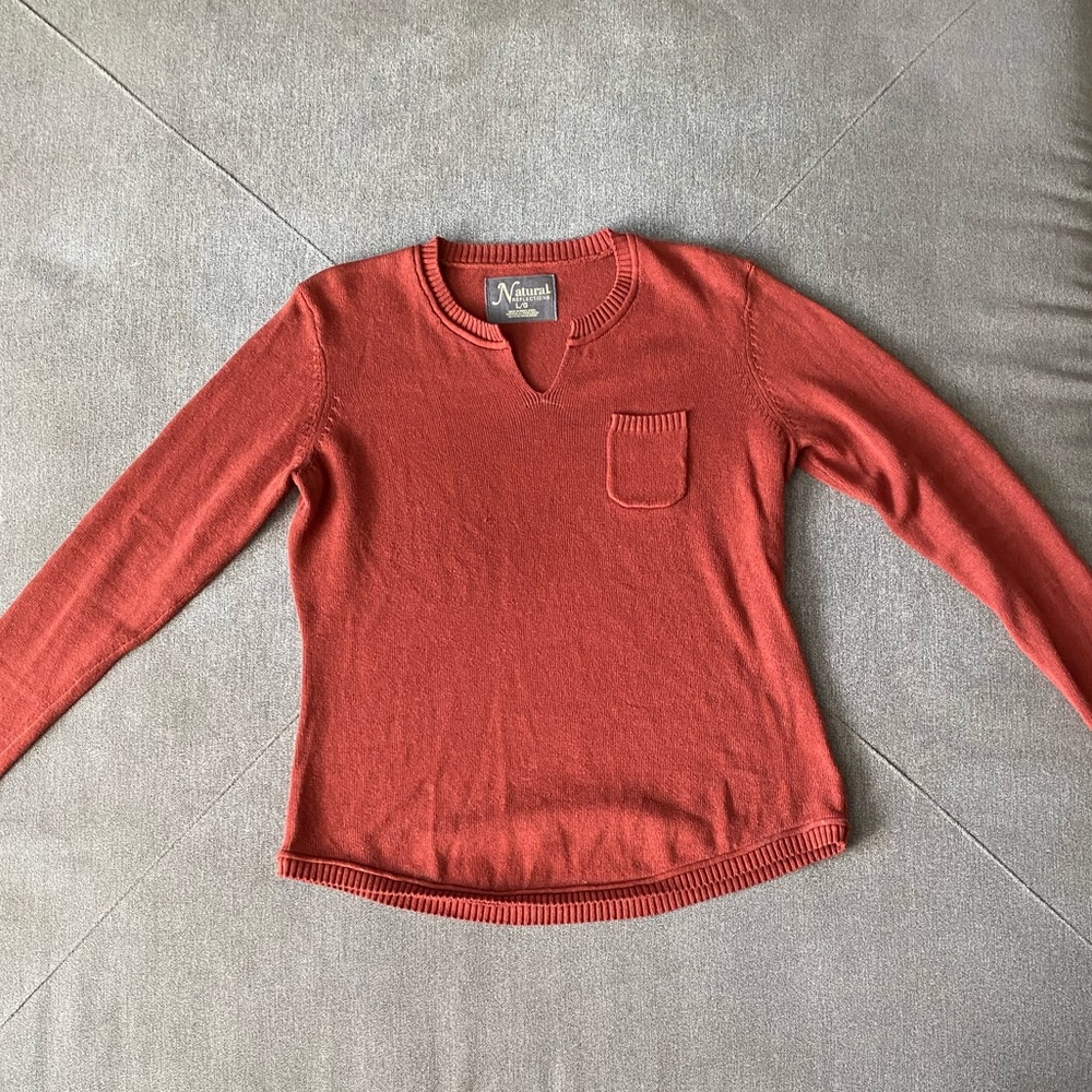 EUC Reflections Burnt Orange Sweater Size L